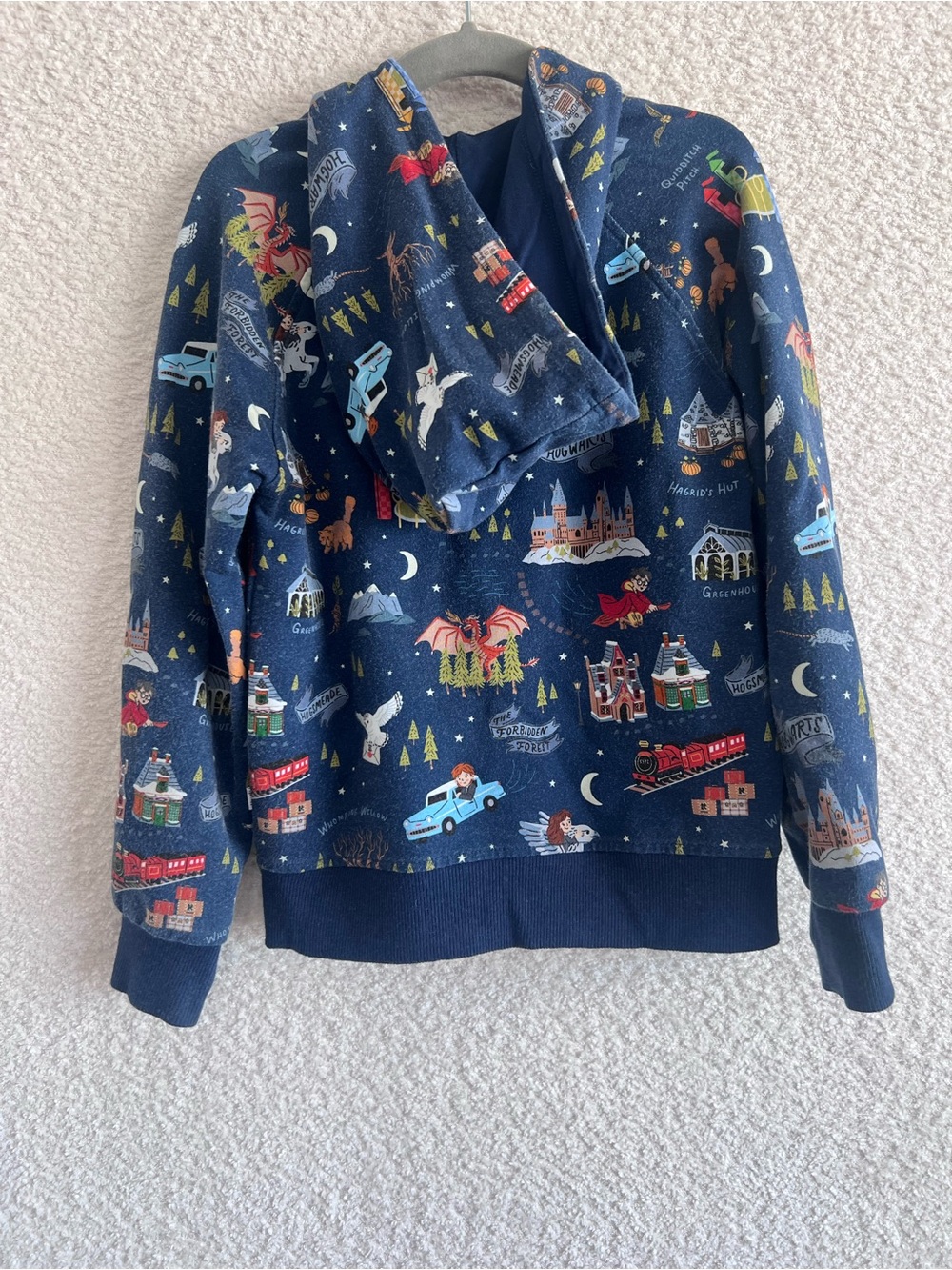 Play Little Sleepies x Harry Potter Evening At Hogwarts Bamboo Zip Hoodie Size 5 - Picture 3 of 8